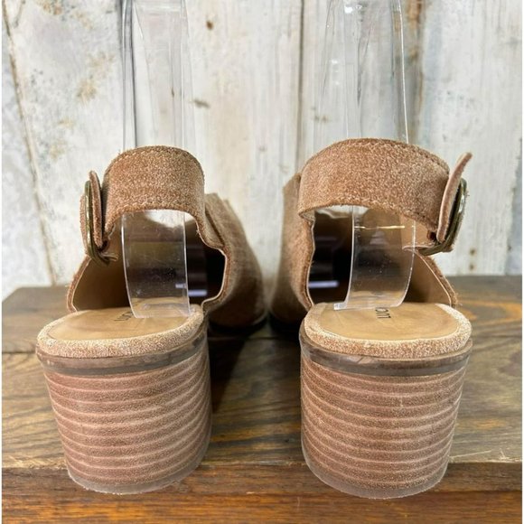 Lucky Brand Shoes Lideton Slingbacks Soft Tan Suede Slip-On Woman’s Size 8.5 - Picture 6 of 9